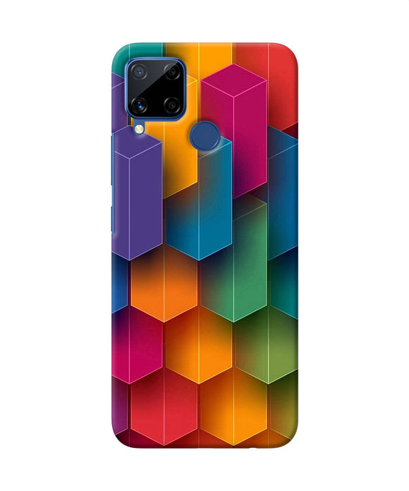 Abstract Rectangle Print Realme C15 Back Cover
