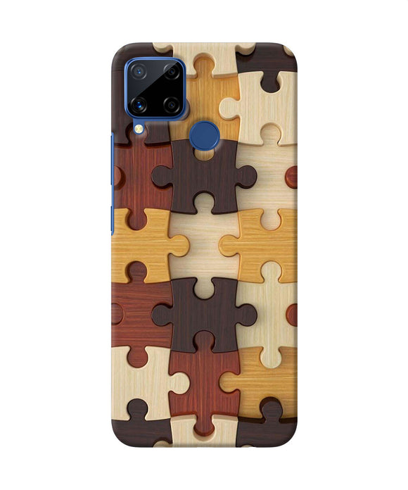 Wooden Puzzle Realme C15 Back Cover