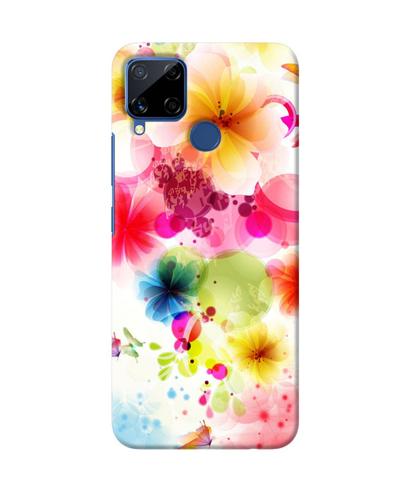 Flowers Print Realme C15 Back Cover