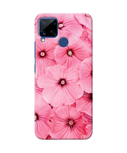 Pink Flowers Realme C15 Back Cover