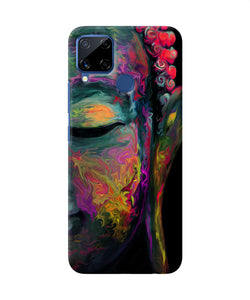 Buddha Face Painting Realme C15 Back Cover