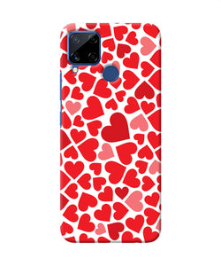 Red Heart Canvas Print Realme C15 Back Cover