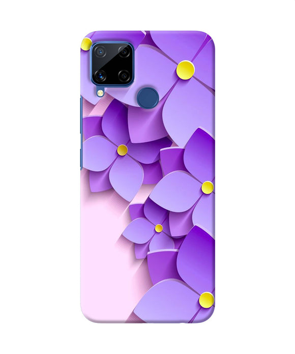 Violet Flower Craft Realme C15 Back Cover