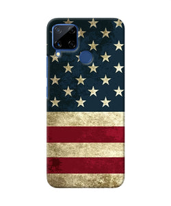 Vintage Us Flag Realme C15 Back Cover