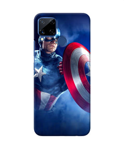 Captain America On Sky Realme C15 Back Cover