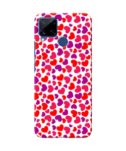 Red Heart Canvas Print Realme C15 Back Cover