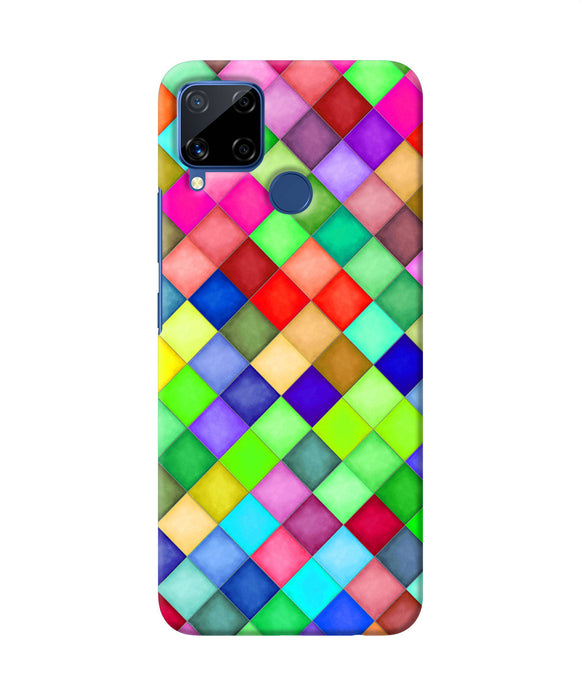 Abstract Colorful Squares Realme C15 Back Cover