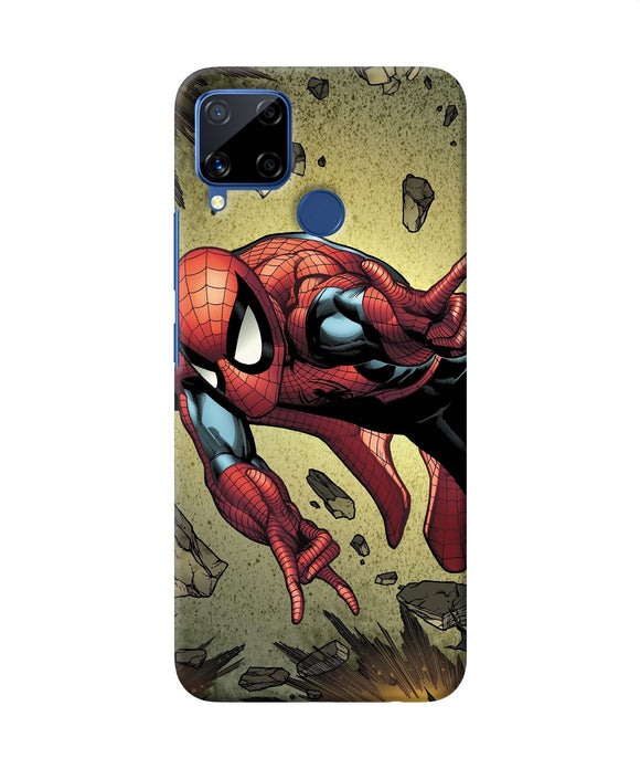 Spiderman On Sky Realme C15 Back Cover