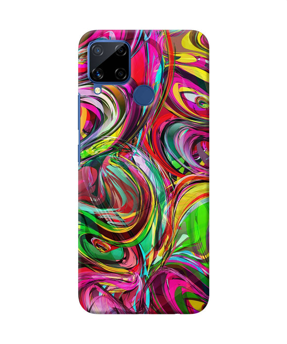 Abstract Colorful Ink Realme C15 Back Cover