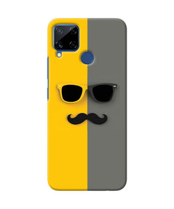 Mustache Glass Realme C15 Back Cover