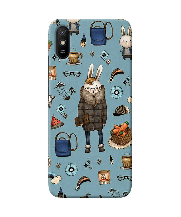 Canvas Rabbit Print Redmi 9a / 9i Back Cover