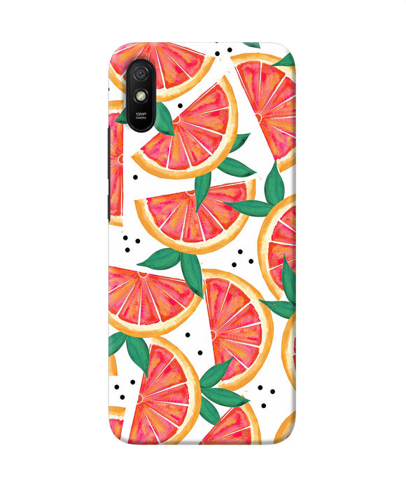 Abstract Orange Print Redmi 9a / 9i Back Cover