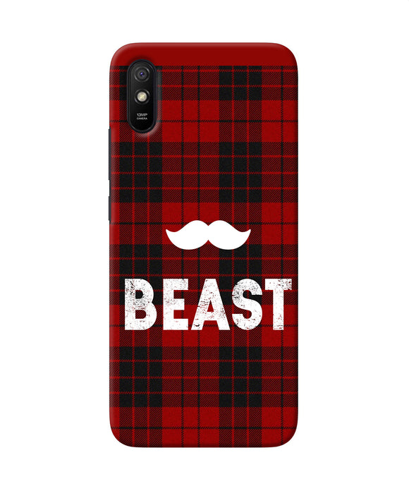 Beast Red Square Redmi 9a / 9i Back Cover