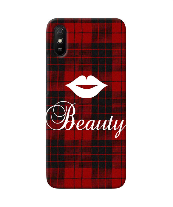 Beauty Red Square Redmi 9a / 9i Back Cover