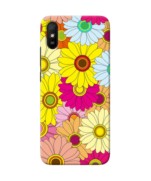Abstract Colorful Flowers Redmi 9a / 9i Back Cover
