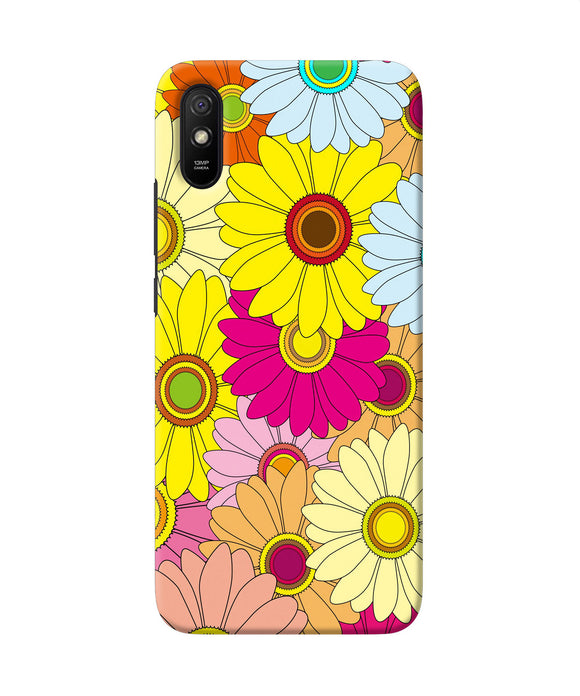 Abstract Colorful Flowers Redmi 9a / 9i Back Cover