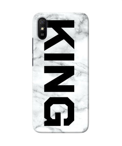 King Marble Text Redmi 9a / 9i Back Cover