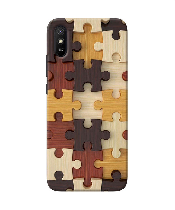 Wooden Puzzle Redmi 9a / 9i Back Cover