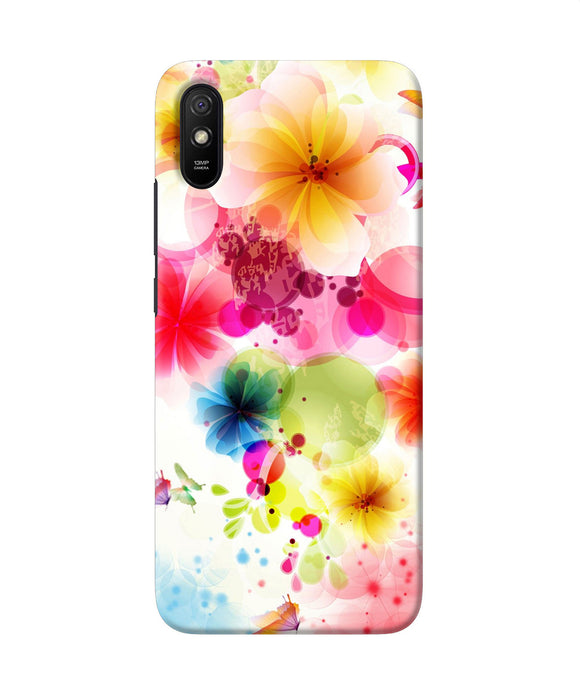 Flowers Print Redmi 9a / 9i Back Cover