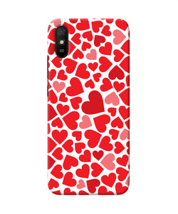 Red Heart Canvas Print Redmi 9a / 9i Back Cover