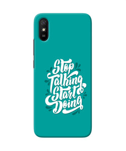 Stop Talking Start Doing Quote Redmi 9a / 9i Back Cover