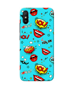 Lol Lips Print Redmi 9a / 9i Back Cover