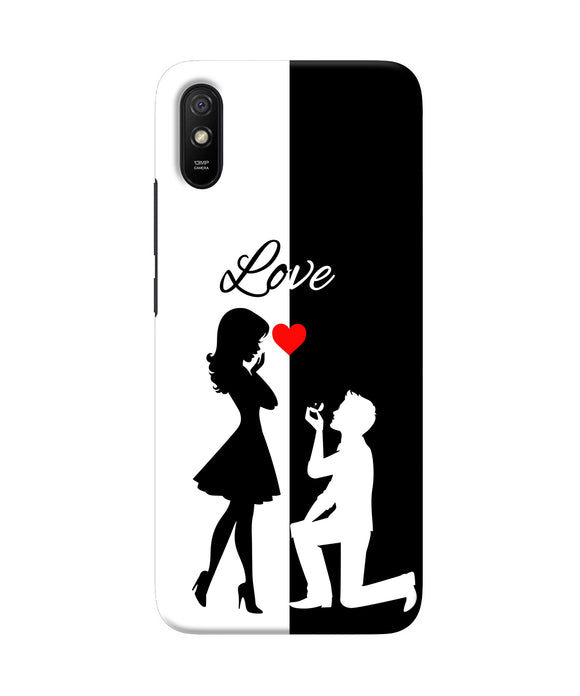 Love Propose Black And White Redmi 9a / 9i Back Cover