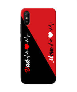 Mom Dad Heart Line Redmi 9a / 9i Back Cover