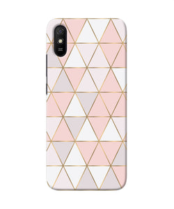 Abstract Pink Triangle Pattern Redmi 9a / 9i Back Cover