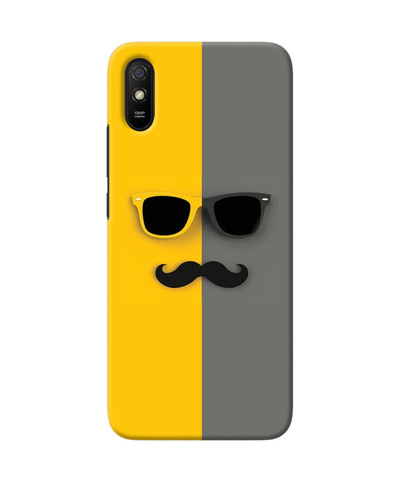 Mustache Glass Redmi 9a / 9i Back Cover