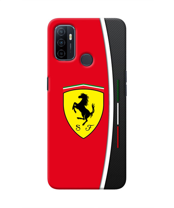 Ferrari Abstract Red Oppo A53 2020 Real 4D Back Cover
