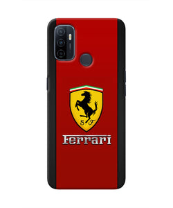 Ferrari Abstract Maroon Oppo A53 2020 Real 4D Back Cover