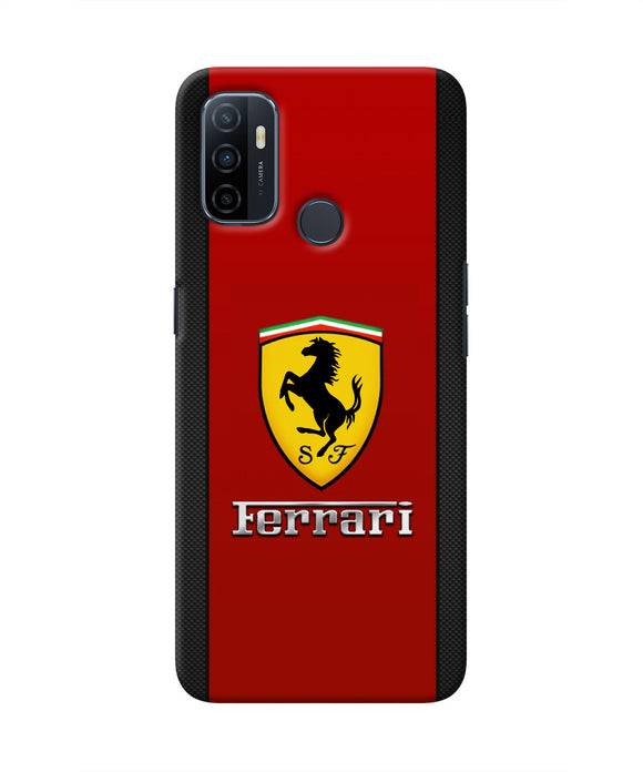 Ferrari Abstract Maroon Oppo A53 2020 Real 4D Back Cover