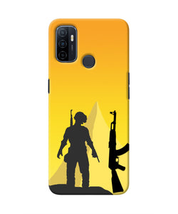 PUBG Silhouette Oppo A53 2020 Real 4D Back Cover