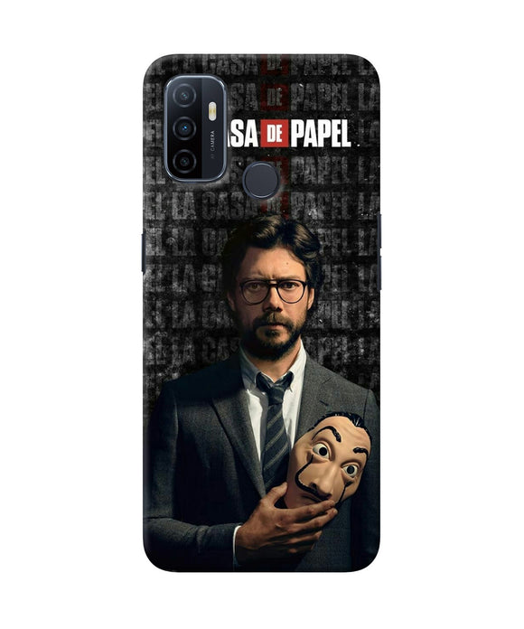Money Heist Professor with Mask Oppo A53 2020 Back Cover