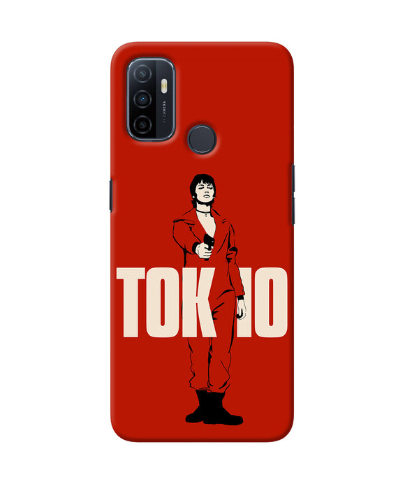 Money Heist Tokyo With Gun Oppo A53 2020 Back Cover