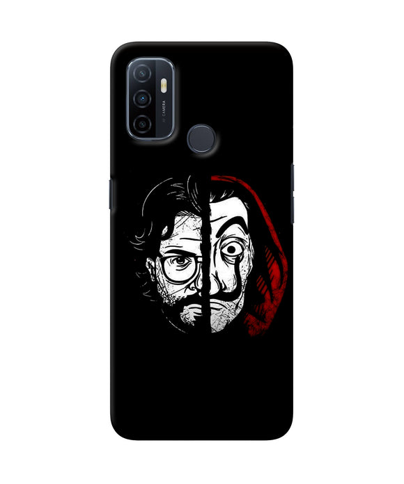 Money Heist Professor Mask Sketch Oppo A53 2020 Back Cover