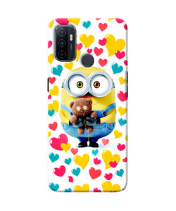 Minion Teddy Hearts Oppo A53 2020 Back Cover