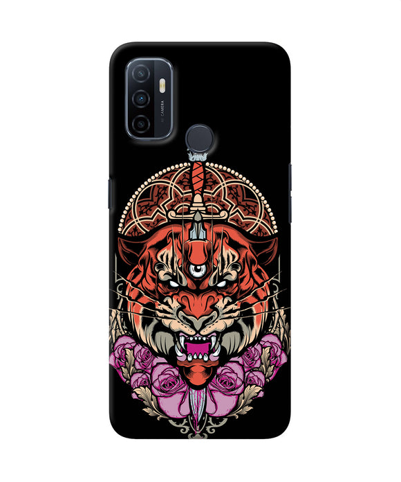 Abstract Tiger Oppo A53 2020 Back Cover