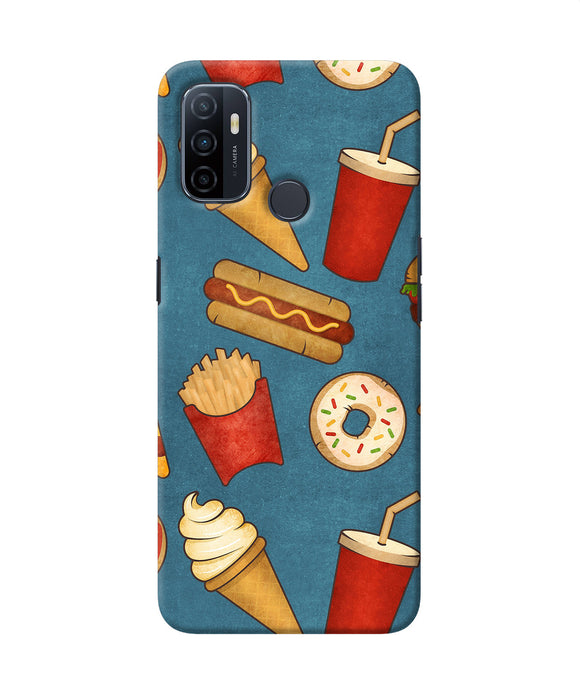 Abstract Food Print Oppo A53 2020 Back Cover