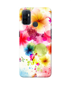 Flowers Print Oppo A53 2020 Back Cover