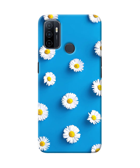 White Flowers Oppo A53 2020 Back Cover