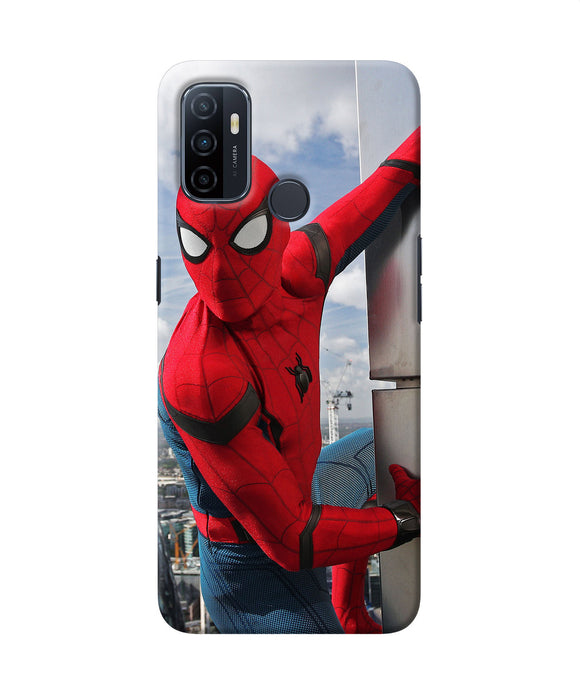 Spiderman On The Wall Oppo A53 2020 Back Cover