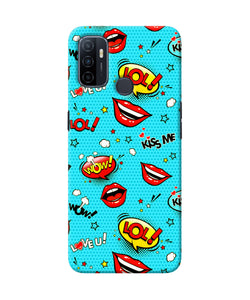 Lol Lips Print Oppo A53 2020 Back Cover