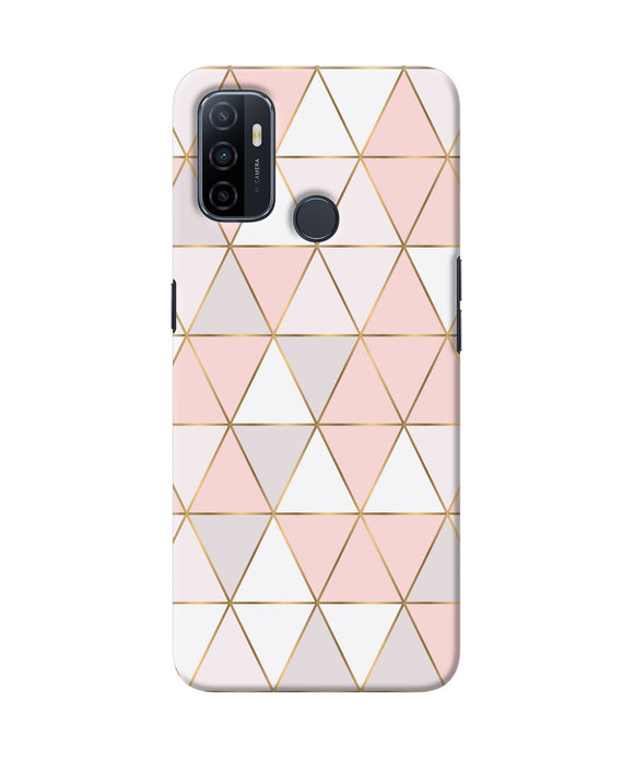 Abstract Pink Triangle Pattern Oppo A53 2020 Back Cover