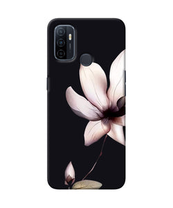 Flower White Oppo A53 2020 Back Cover