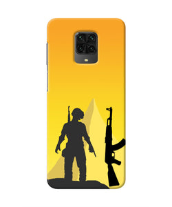 PUBG Silhouette Poco M2 Pro Real 4D Back Cover