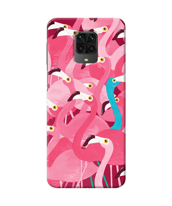 Abstract Sheer Bird Pink Print Poco M2 Pro Back Cover