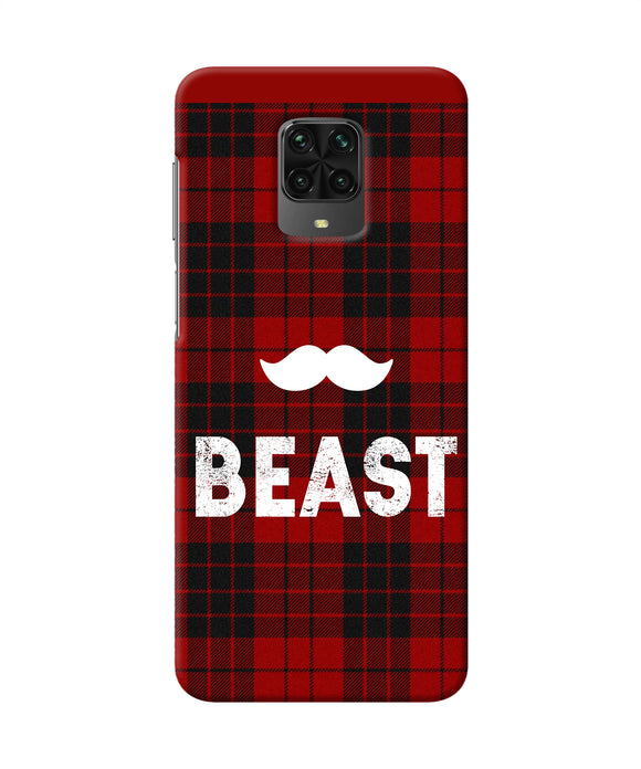 Beast Red Square Poco M2 Pro Back Cover