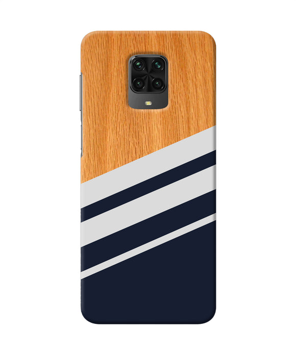 Black And White Wooden Poco M2 Pro Back Cover